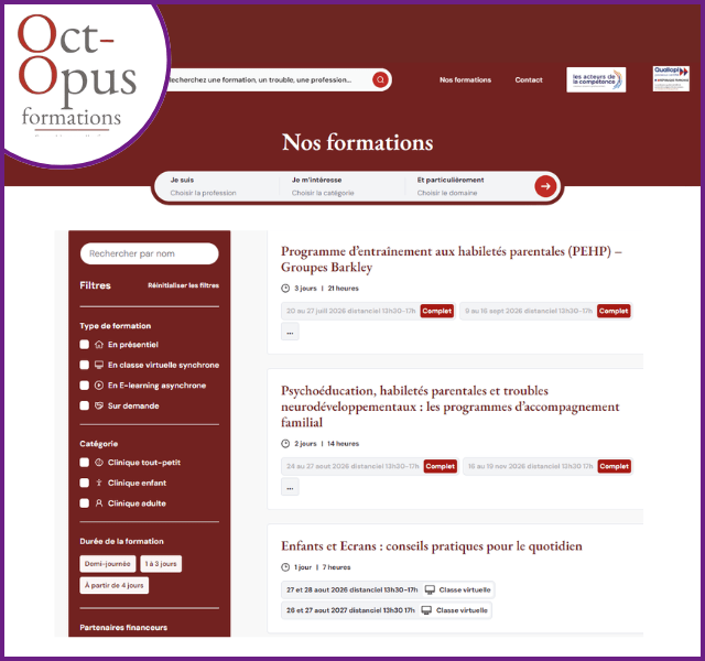 Formations aux Troubles du Neurodéveloppement par Oct-Opus